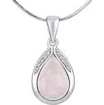 Stříbrný přívěsek s přírodním Růženínem JST13327RQP