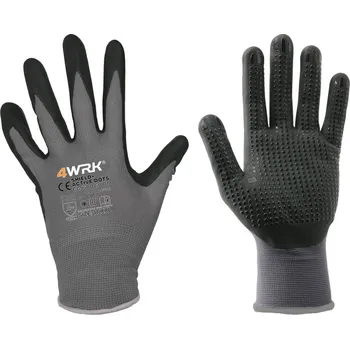 Pracovní rukavice Rukavice s nitrilovým povlakem 4WRK SHIELD ACTIVE DOTS SB vel. 9 - L 1 pár.