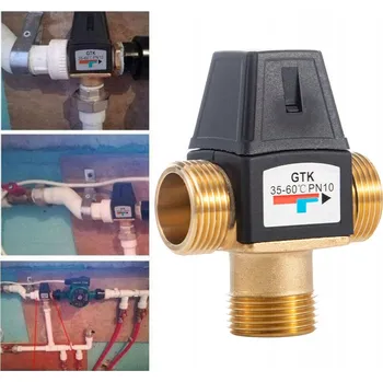 Instalatérský materiál TERMOSTATICKÝ SMĚŠOVACÍ VENTIL 3-CESTNÝ MOSAZNÝ DN25 trojcestný