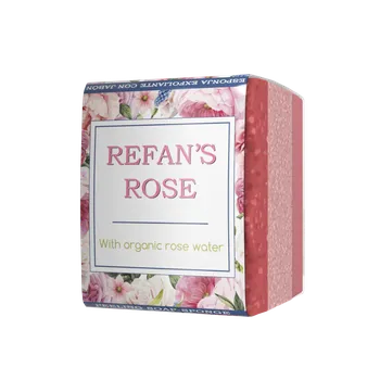 Mýdlo Refan Houba s peelingovým mýdlem Refan's Rose 75 g.
