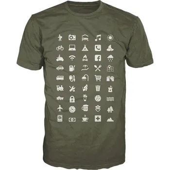 Dámské tričko Cestovatelské triko s piktogramy S army