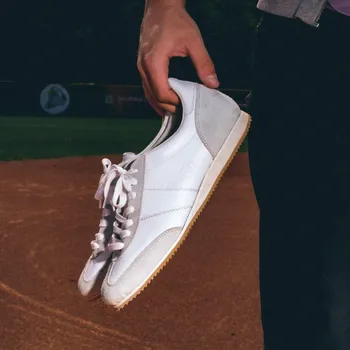 Pánské tenisky Botas Classic White - Pánské kožené tenisky / botasky bílé | česká výroba ze Zlína 48 EU