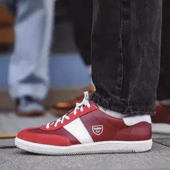 Pánské tenisky Botas Iconic Red - Pánské kožené tenisky / botasky červené | česká výroba ze Zlína 46 EU