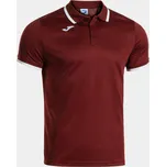 Triko POLO s límečkem JOMA COMBI PREMIUM vínovo bílé Velikost: 4XS