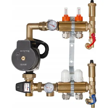 rozdělovač topení Rozdělovač s čerpadlovou skupinou pro podlahové topení, 2 okruhy