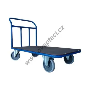 Plošinový vozík 1BRS 1000x700 mm, nosnost 500 kg, pevné madlo