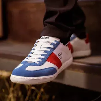 Dámské tenisky Botas Iconic Tricolor - Dámské kožené tenisky / botasky bílo-modro-červené | česká výroba ze Zlína 39 EU