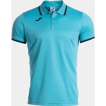 Pánské tričko Triko POLO s límečkem JOMA COMBI PREMIUM fluor tyrykysovo tm.modré Velikost: 3XS