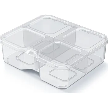 PROSPERPLAST Box organizér 15,6x14x5cm SQR KSQ15155-S429 transparentní plastový