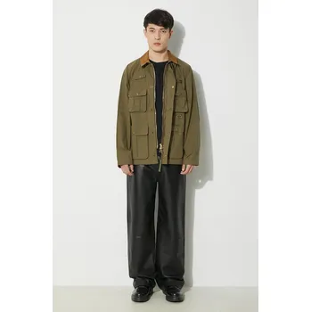 Bavlněná bunda Barbour Modified Transport Casual, L, zelená, 77X