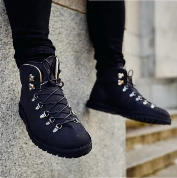 Pánská zimní obuv Vasky Highland Black - Pánské kožené kotníkové turistické boty černé, hřejivé zateplené - podzimní / zimní boty, obuv | Flexiko | česká výroba ze Zlína 41 EU