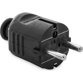 Elektrická vidlice INSTRUMENT Vidlice plastová černá 250 V, 16 A, 8295