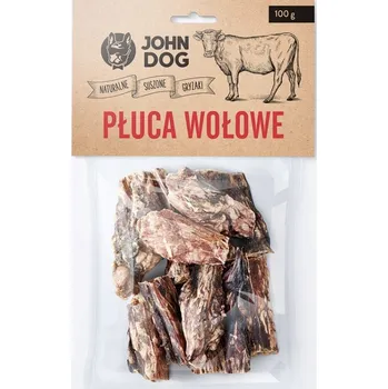 Pamlsek pro psa John Dog hovězí plíce psí pamlsek 100 g