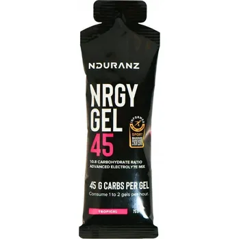 ENERGETICKÝ GEL NRGY GEL 45 NDURANZ 75G TROPICKÝ SACHARIDY ELEKTROLYTY