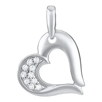 Přívěsek Stříbrný přívěsek srdce FWP5942