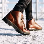 Vasky Highland Dark Brown - Dámské kožené kotníkové turistické boty hnědé - podzimní / zimní boty, obuv | Flexiko | česká výroba ze Zlína 39 EU