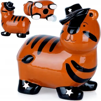 Pokladnička Pokladnička TYGR (tygr) otevírací pro sbírání peněz na mince