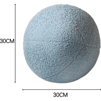 Polštář Minimalistický sametový plyšový polštář koule | dekorativní polštář, moderní dekorace - Modrý