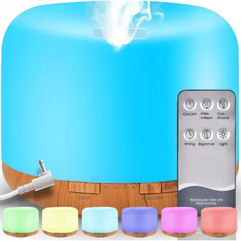 Aroma difuzér ZVHLČOVAČ VZDUCHU AROMATERAPIE S LED SVĚTLEM 300ML DIFUZÉR VŮNĚ