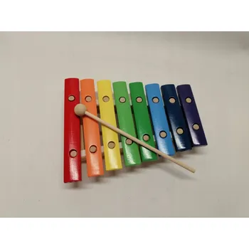 Dřevěná hračka Dřevěné xylofonové činely, edukativní, 8 tónů, eko