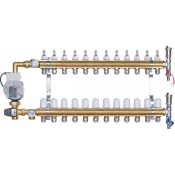 rozdělovač topení Rozdělovač pro podlahové topení 12 okruhů s čerpadlovou skupinou Wilo