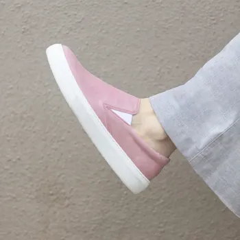 Dámské tenisky Vasky Leny Pink - Dámské kožené slip on růžové&nbsp;- jarní / podzimní boty | česká výroba ze Zlína 42 EU
