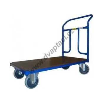Plošinový vozík 1BRS 1200x700 mm, nosnost 400 kg, pevné madlo