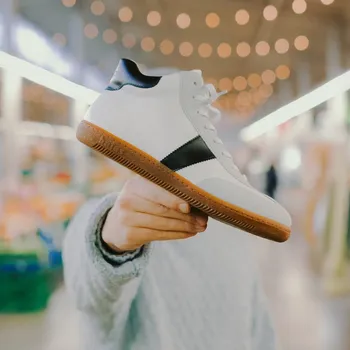 Dámské tenisky Botas Iconic High Shadow - Dámské kožené tenisky / botasky černo-bílé | česká výroba ze Zlína 40 EU