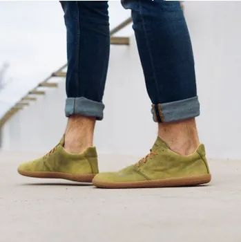 Dámské polobotky Vasky Terry Green - Dámské kožené barefoot zelené | česká výroba ze Zlína 38 EU