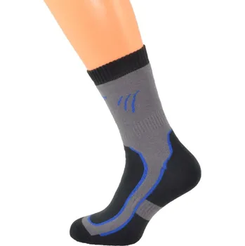 Pánské ponožky Gapo Pánské zimní ponožky Čár 1. Velikost: 11-12 (EU 47-48), 2. Barva: středně šedá/tmavě šedá