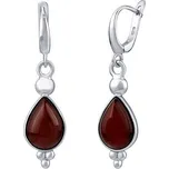 Elegantní stříbrné jantarové náušnice AAJ320R7