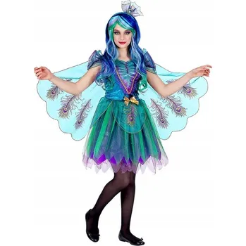 Karnevalový kostým KOSTÝM ŠATY PÁVÍ VZHLED ZOO PÁVOVÉ OKO 158