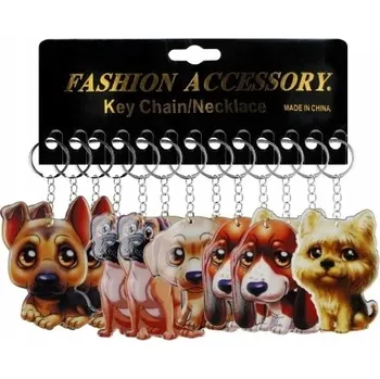 Přívěsek Na Klíče plastový pejsek 12 Ks