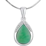 Stříbrný přívěsek s přírodním Jadeitem JST13327JAP