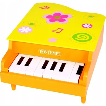 Hudební nástroj pro děti BONTEMPI Dřevěné piano s 8 klávesami, žluté, pro děti 3+