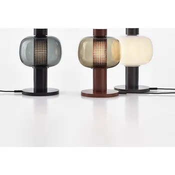 Stojací lampa Brokis Difuzní lampa v japonském stylu Bonbori Small Barva skla: Opálově bílá, Povrch montury: Měď, Barva kabelu: Černá PC01164_014