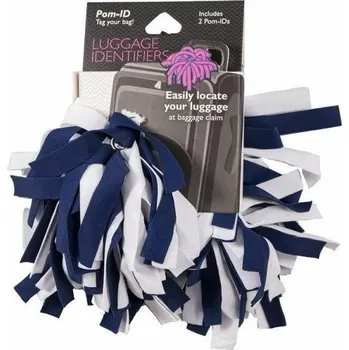 Příslušenství k zavazadlu Pomchies ID třásně na zavazadla navy/white