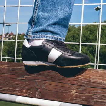 Pánská obuv Botas Classic Black - Pánské kožené tenisky / botasky černé | česká výroba ze Zlína 46 EU