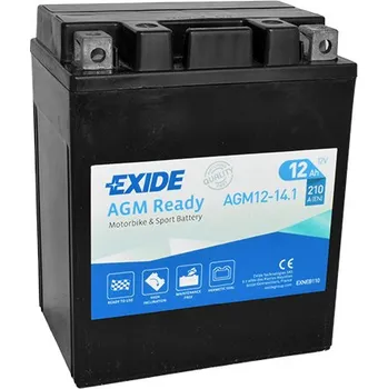 Motobaterie Motobaterie EXIDE BIKE AGM Ready AGM12-14.1, 12V, 12Ah, 210A