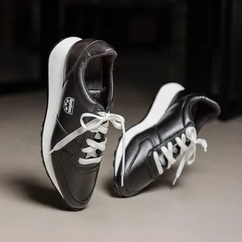 Dámské tenisky Vasky x Botas Black - Dámské kožené tenisky / botasky černé | česká výroba ze Zlína 39 EU