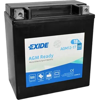 Motobaterie Motobaterie EXIDE BIKE AGM Ready AGM12-17, 12V, 18Ah, 230A
