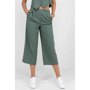 Dámské kalhoty Vero Moda dámské lněné 7/8 kalhoty Mymilo mátové Velikost: S