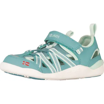 Chlapecké tenisky DĚTSKÉ SANDÁLY TROLLKIDS SALTFJORD BAREFOOT, AQUA HAZE / AQUA MARBLE Velikost: 32
