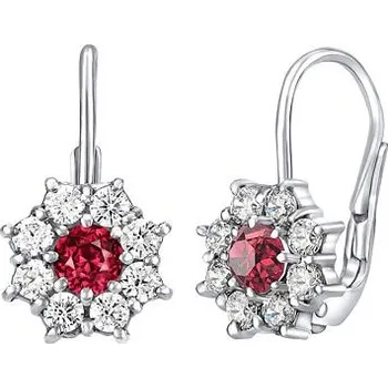 Náušnice Stříbrné náušnice pomněnky se Swarovski® Zirconia SILVEGOB31572SR