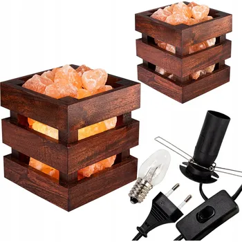 Lampička HIMALÁJSKÁ SOLNÁ LAMPA KOŠÍK IONIZÁTOR ČISTIČKA VZDUCHU LAMPIČKA DO KANCELÁŘE