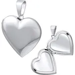 Medailon z chirurgické oceli srdce otevírací KMM53352