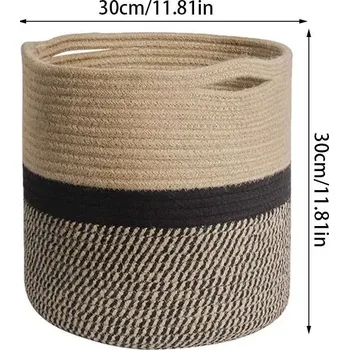 úložný prostor na hračky Úložný koš na hračky skládací bavlněný proutěný | úložný koš, dětský koš - C