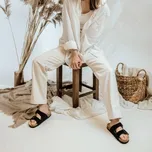 Vasky Mary Dark - Pánské kožené pantofle černé | česká výroba ze Zlína 45 EU