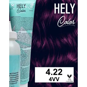 Barva na vlasy Hely Color 60 ml, 4.22/4VV hnědá fialová intenzivní
