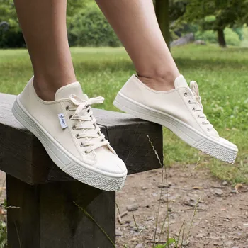 Dámské tenisky Vasky Kanvasky Beige - Pánské plátěné tenisky / botasky béžové | česká výroba ze Zlína 42 EU